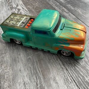 Vintage Style Teal and Orange Toy Truck